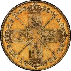 1688年 英国 ジェームス2世5ギニー金貨 First Bust PCGS AU55