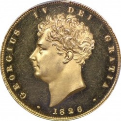 Deep Cameo PCGS3番目の最高級 1826年 英国 ジョージ4世 2ポンドプルーフ金貨 PCGS PR64DCAM