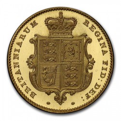 最高鑑定 存在数1枚 1839年 英国 ヴィクトリア女王 ハーフソブリンプルーフ金貨 PCGS PR65+DCAM