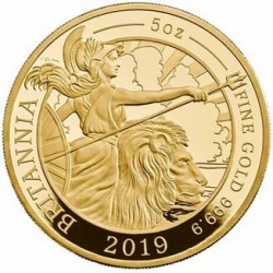 2019年 英国 プレミアム・ブリタニア 5オンスプルーフ金貨