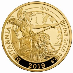 2019年 英国 プレミアム・ブリタニア 2オンスプルーフ金貨