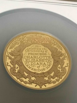 発行25枚 2015年 英国 シャーロット王女 洗礼記念 500ポンド金貨 NGC GEM PROOF