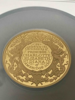 発行25枚 2015年 英国 シャーロット王女 洗礼記念 500ポンド金貨 NGC GEM PROOF