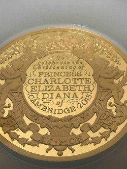 発行25枚 2015年 英国 シャーロット王女 洗礼記念 500ポンド金貨 NGC GEM PROOF