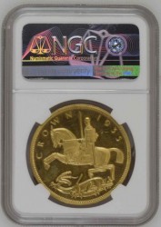 市場に出回ったのは25枚のみ 1935年 英国 ジョージ5世 クラウン 金打ち 試鋳貨 NGC PF63 CAMEO