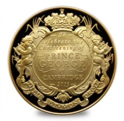 イギリス 2013年 5ポンド 金貨 ジョージ王子洗礼 PCGS PR70DCAM