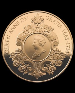 2014年アン女王没後300年記念 5ポンドプルーフ金貨 PCGS PR70DCAM