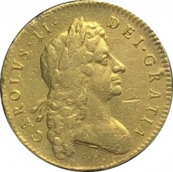 5ギニーをこの価格で！ 1683年 英国 チャールズ2世5ギニー金貨 VF