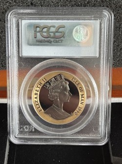 3が日だけ販売 1990年 マン島 ペニーブラック1オンスハイリリーフ金貨 PCGS GEM Proof