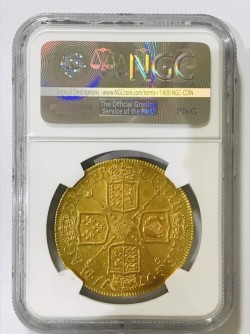 価格交渉歓迎！！  1711年 英国 アン女王5ギニー金貨 NGC MS61