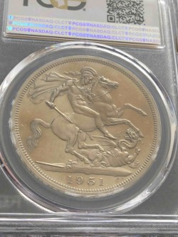 R4 1951年 英国 ジョージ6世 VIP プルーフクラウン貨 PCGS PR65DCAM