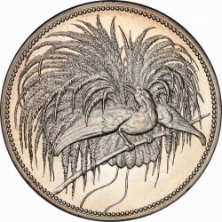 レア プルーフ 1894年 ニューギニー5マルク 極楽鳥 プルーフ銀貨 PCGS PR63