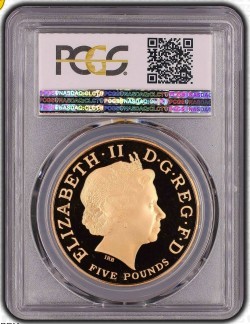 2013年 英国 ジョージ王子洗礼記念5ポンドプルーフ金貨 PCGS PR70DCAM