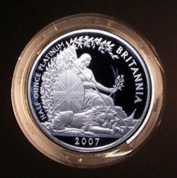 2007年 英国 ブリタニア プルーフプラチナム貨4枚セット