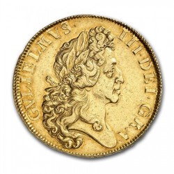 1701年 英国 ウィリアム3世 5ギニー金貨 NGC AU58