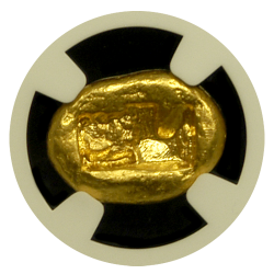 古代リディア 561-546BC クロイソス スターテル金貨ライトシリーズ Ch AU 5/5 - 3/5