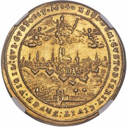 都市景観1640年 ドイツ バイエルン マキシミリアン1世 5ダカット金貨 NGC MS63