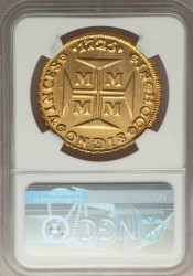 1725-M ブラジル 20000レイス金貨 NGC MS63