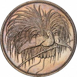 レア プルーフ 1894年 ニューギニー5マルク 極楽鳥 プルーフ銀貨 PCGS PR64