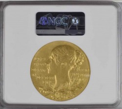 銀貨もおまけで付けちゃいます！1897年英国ヴィクトリア女王ダイアモンド・ジュビリー大型ゴールドメダル NGC MS63