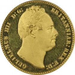 激レア 試鋳貨 パターン 1830年 英国 ウィリアム4世 2nd Bust パターン (Pattern) プルーフ ソブリン金貨 PCGS PR63DCAM