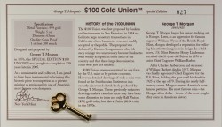発行300枚のみ 1876 (2005年鋳造) $100 ゴールドユニオン5オンス ゴールドメダル NGC Ultra Cameo GEM Proof