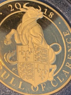 写真を追加 即日発送可 世界で完売 2018年 英国 クイーンズ・ビースト ブル 5オンスプルーフ金貨