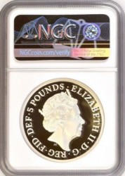 First Release以外で知る限りはこの3枚のみ 2019年 英国 ウナライオン2オンスプルーフ銀貨 NGC PF70UC