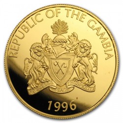 1996年ガンビア ライオン 1オンスプルーフ金貨