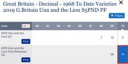 値下げ 早い者勝ち 即日発送可 もう増えてません 74枚のみ 2019年 英国 2オンス銀貨 ウナライオン NGC PF70UC First Release