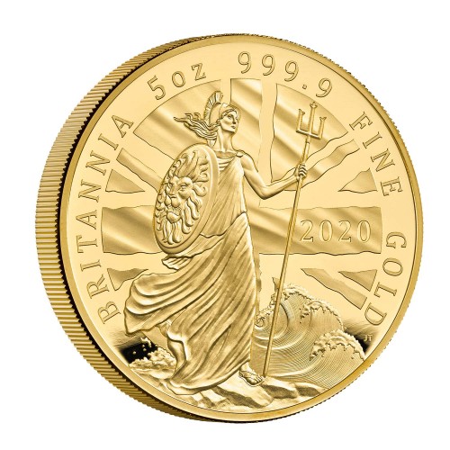 写真更新 即日発送可 既に完売 発行50枚のみ 2020年 英国 プレミアム・ブリタニア 5オンスプルーフ金貨
