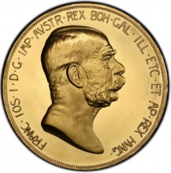 NGCでUCはゼロ 最高鑑定！ PR64DCAMは激レア 1908年 オーストリア 100コロナプルーフ金貨 雲上の女神 PCGS PR64 DEEP CAMEO