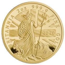 海外で132万円 発行150枚のみ 2020年 英国 プレミアム・ブリタニア 2オンスプルーフ金貨