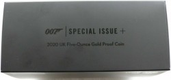 世界に一枚 シリアル番号007 2020年 英国 ジェームス・ボンド スペシャルイシュー 5オンスプルーフ金貨 
