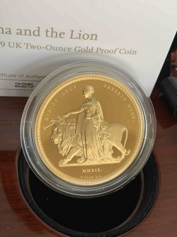 こっそり値下げ 写真を更新 2019年 英国 ウナライオン2オンスプルーフ金貨