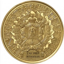 最高鑑定 オンリーワン 1855年 フランス ナポレオン3世（パリ万国博覧会）超大型ゴールドメダル NGC PF64 CAMEO