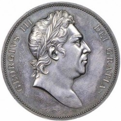 1820年 英国 ジョージ3世 Pattern（試作貨・試鋳貨）クラウン銀貨 NGC PF62