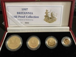 限定3セット放出 1997年 英国 ブリタニア プルーフ金貨 4枚セット