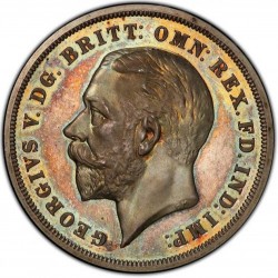 1935年 英国 ジョージ5世 プルーフクラウン銀貨 PCGS PR66 CAMEO