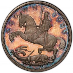 1935年 英国 ジョージ5世 プルーフクラウン銀貨 PCGS PR66 CAMEO