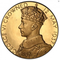 120グラムの超大型ゴールドメダル 1937年 英国 ジョージ6世 即位記念ゴールド大型メダル PCGS SP61