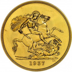 1937年 英国 ジョージ6世 5ポンドプルーフ金貨 NGC PF65 1937年 英国 ジョージ6世 5ポンドプルーフ金貨 NGC PF65