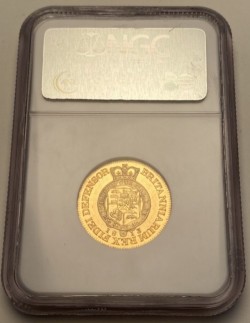 R4 最高鑑定 CAMEOはこの一枚のみ 1813年 英国 ジョージ3世 プルーフギニー金貨 NGC PF64 CAMEO