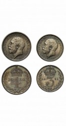 1911年 英国 ジョージ5世 プルーフ金貨&銀貨12枚セット(ロングセット) 1911年 英国 ジョージ5世 プルーフ金貨&銀貨12枚セット(ロングセット)