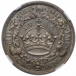 1936年 英国 ジョージ5世 プルーフクラウン銀貨 NGC PF64+