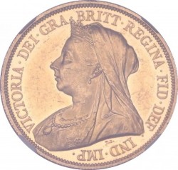 1983年 英国 ビクトリア女王 ヴェールヘッド（オールドヘッド）5ポンドプルーフ金貨 NGC PF60 Ultra Cameo