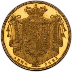 1831年 英国 ウィリアム4世 2ポンドプルーフ金貨 PCGS PR64DCAM 1831年 英国 ウィリアム4世 2ポンドプルーフ金貨 PCGS PR64DCAM