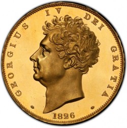 価格が上がっております 1826年 英国 ジョージ4世 5ポンドプルーフ金貨 PCGS PR63 CAMEO