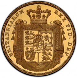 価格が上がっております 1826年 英国 ジョージ4世 5ポンドプルーフ金貨 PCGS PR63 CAMEO