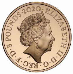 最高鑑定 2020年 英国 ジョージ3世没200年記念 5ポンドプルーフ金貨 NGC PF70UC